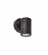 1 Light Outdoor Wall Light Matt Black, Glass IP44, GU10