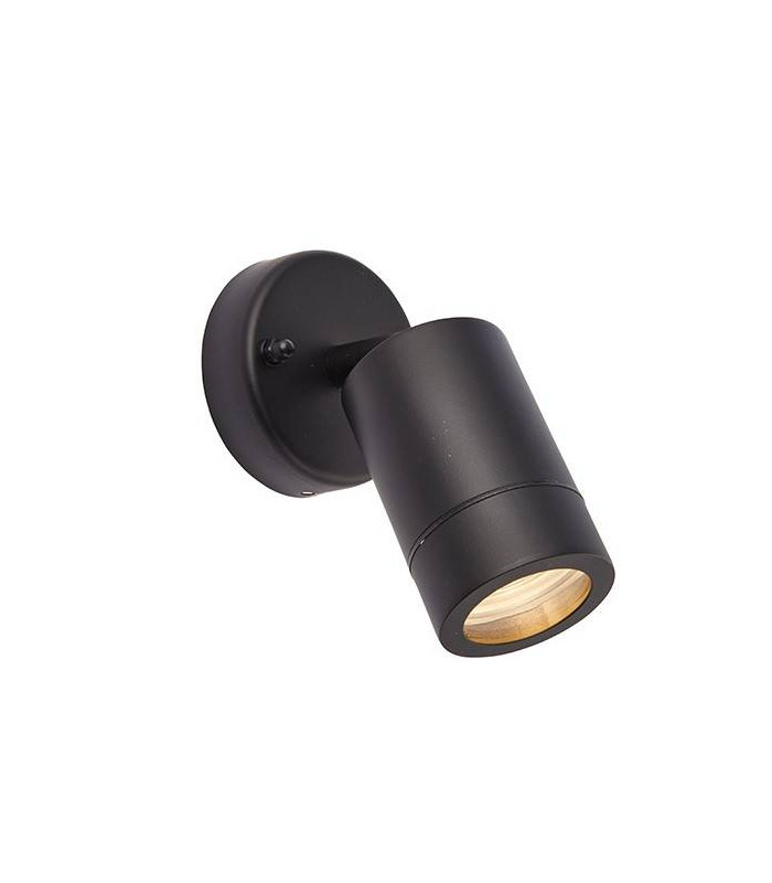 Outdoor Spotlight Matt Black, Glass IP44, GU10