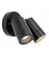 2 Light Outdoor Spotlight Matt Black, Glass IP44, GU10