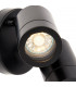 2 Light Outdoor Spotlight Matt Black, Glass IP44, GU10