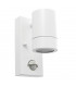 1 Light Outdoor PIR Wall Light Gloss White, Glass IP44, GU10