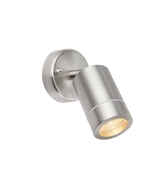Outdoor Spotlight Brushed Stainless Steel, Glass IP44, GU10