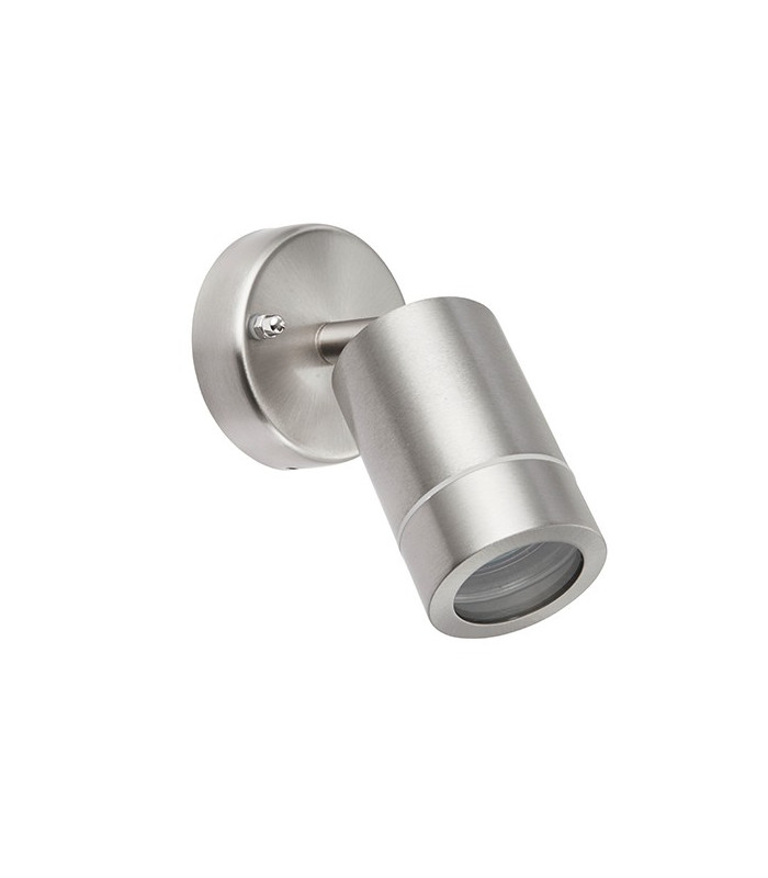Outdoor Spotlight Brushed Stainless Steel, Glass IP44, GU10
