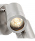 2 Light Outdoor Spotlight Brushed Stainless Steel, Glass IP44, GU10
