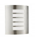 Integrated LED PIR 1 Light Outdoor Wall Light Brushed Stainless Steel, Opal Polypropylene IP44