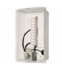 Integrated LED PIR 1 Light Outdoor Wall Light Brushed Stainless Steel, Opal Polypropylene IP44