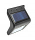 Integrated LED Outdoor Solar Wall Light Black Abs Plastic, Clear IP44