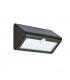 Integrated LED Outdoor Solar Wall Light Black Abs Plastic, Prismatic IP44