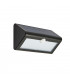 Integrated LED Outdoor Solar Wall Light Black Abs Plastic, Prismatic IP44