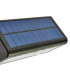 Integrated LED Outdoor Solar Wall Light Black Abs Plastic, Prismatic IP44