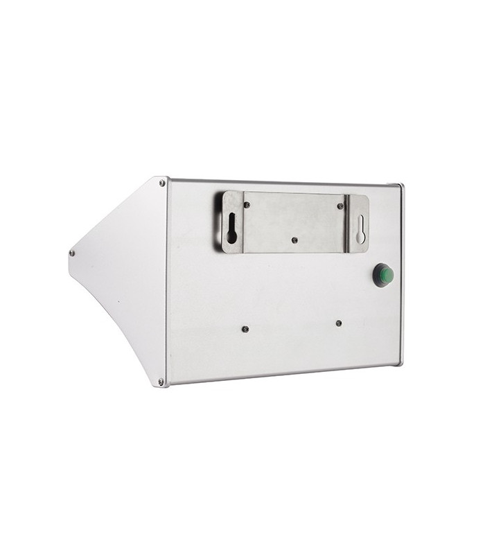 Integrated LED Outdoor Solar Wall Light Satin Silver, Prismatic IP44