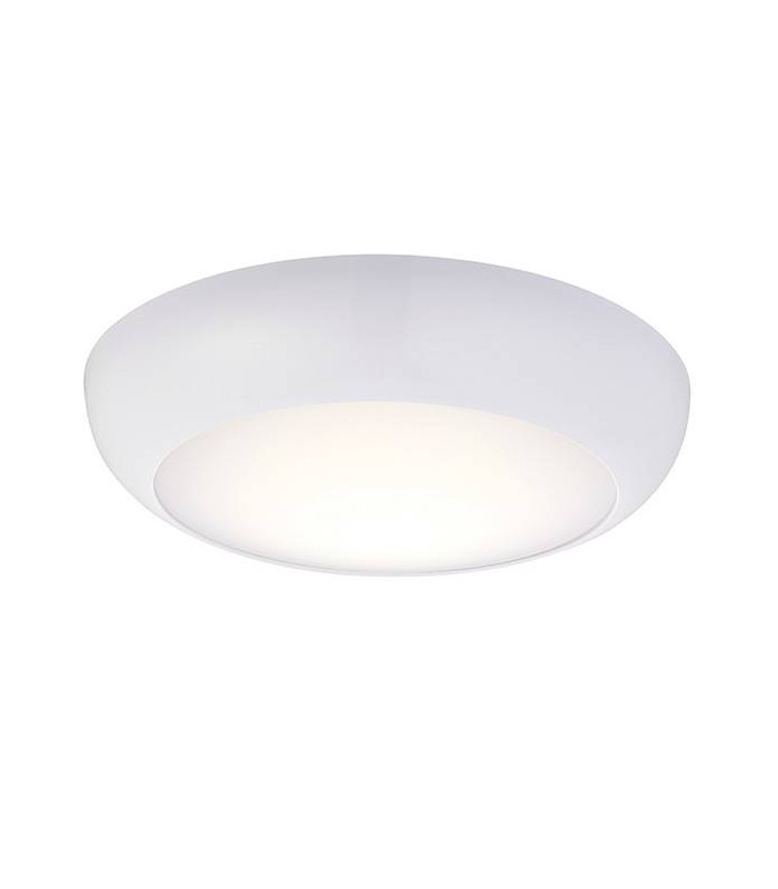 Integrated LED Outdoor Flush Light Gloss White, Opal IP65