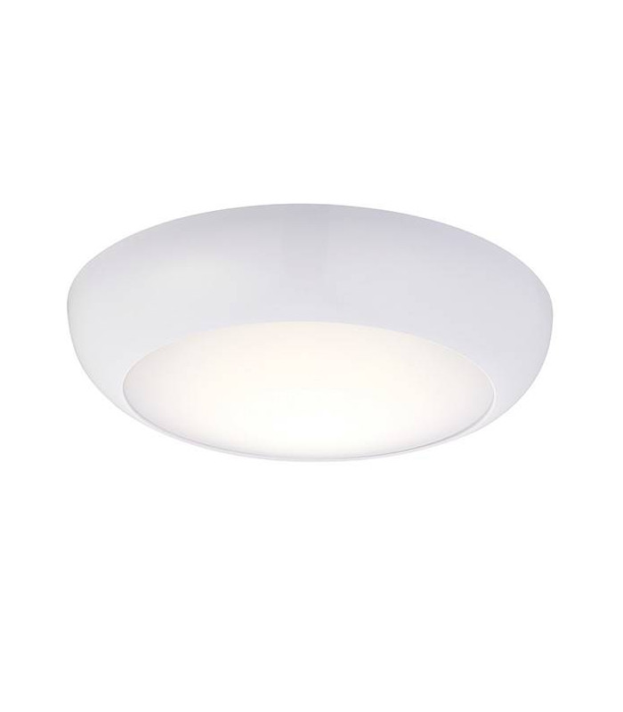 Integrated LED Outdoor Flush Light Gloss White, Opal IP65