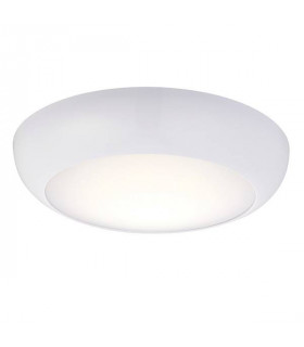 Integrated LED Outdoor Emergency Flush Light Gloss White, Opal IP65