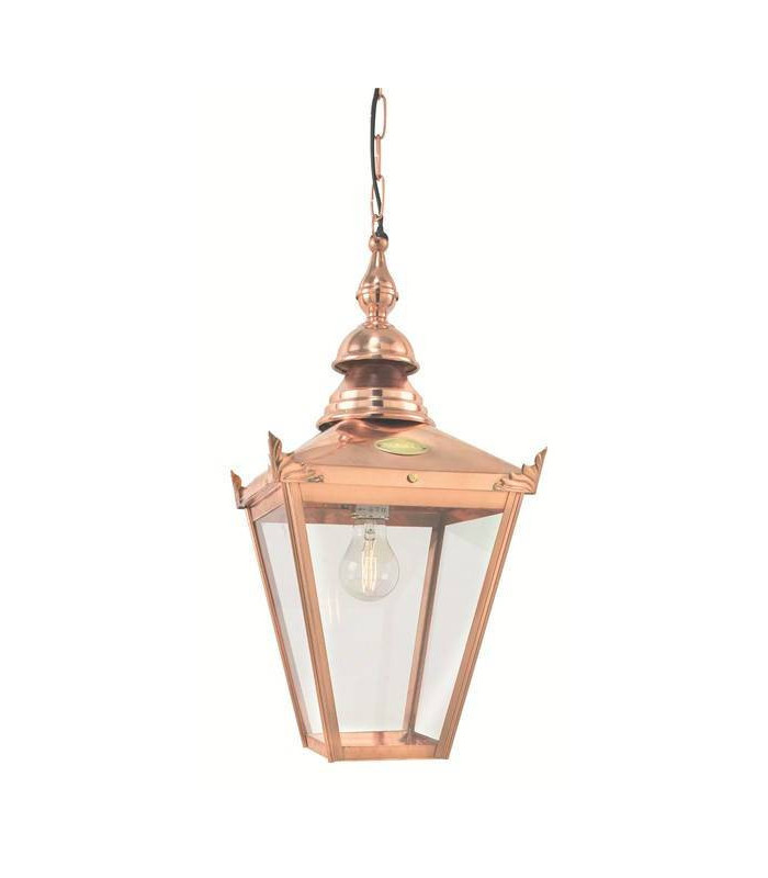 1 Light Outdoor Ceiling Chain Lantern Copper IP44, E27