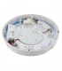 Integrated LED Outdoor Microwave Emergency Flush Light Gloss White, Opal IP65