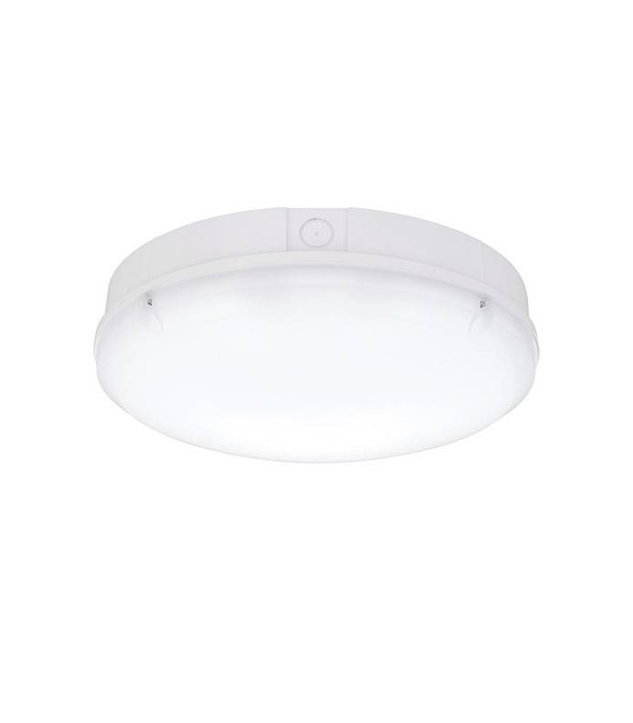 Integrated LED Outdoor Microwave Flush Light Gloss White, Opal IP65