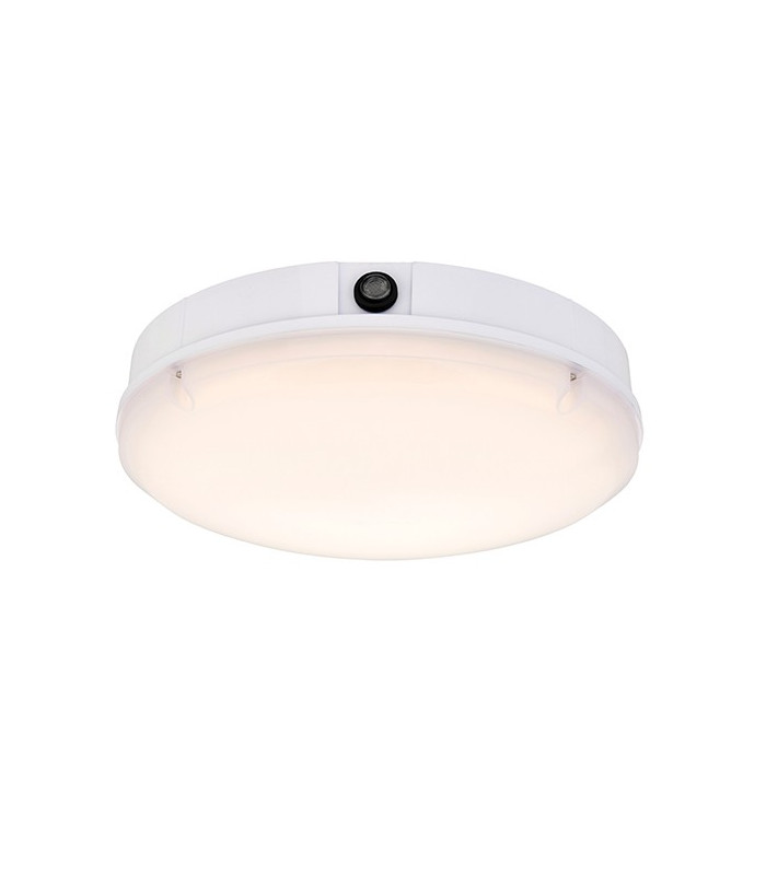 Integrated LED Outdoor Flush Light Gloss White, Opal IP65