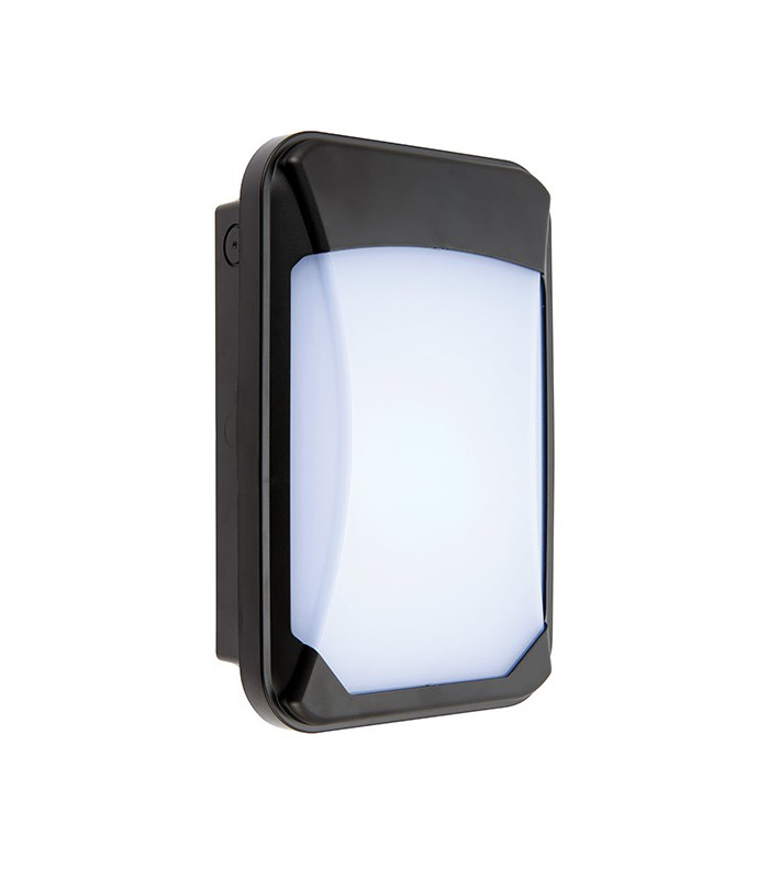 Integrated LED Outdoor Mini Microwave Wall Light Black IP65