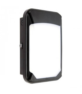Integrated LED Outdoor Wall Mini Photocell Light Black IP65