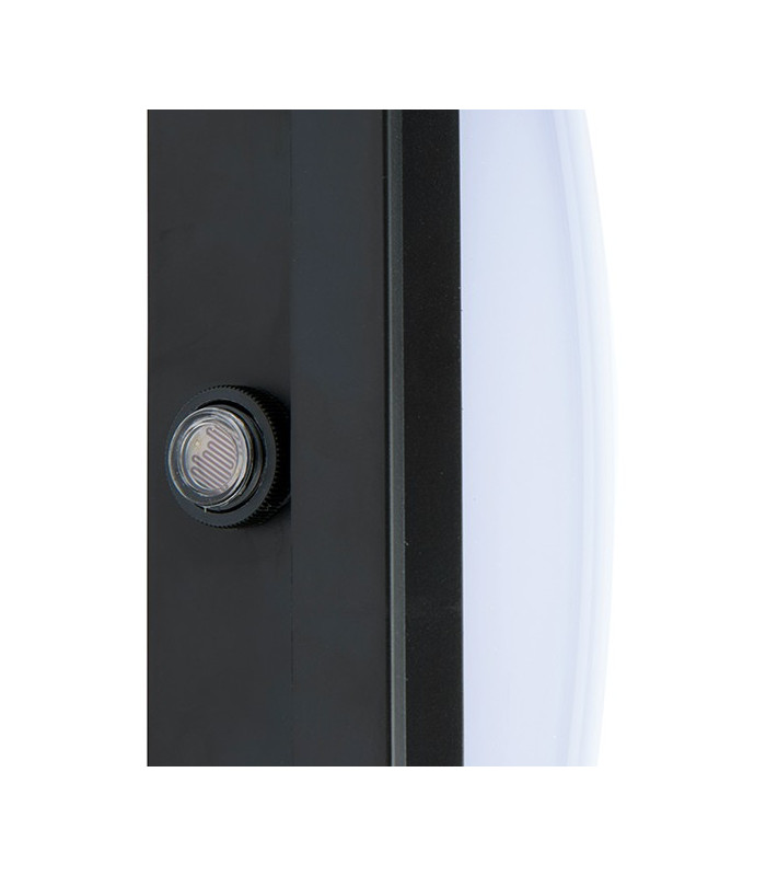 Integrated LED Outdoor Wall Mini Photocell Light Black IP65