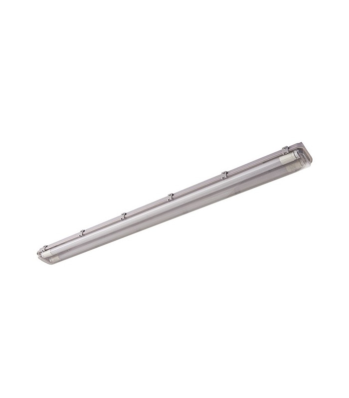 Outdoor 5ft Twin Linear Batten Flush Light Prismatic IP65