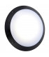 Integrated LED Outdoor Microwave Wall Light Matt Black Textured, Opal IP65