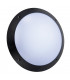 Integrated LED Outdoor Microwave Wall Light Matt Black Textured, Opal IP65