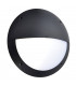 Integrated LED Outdoor Microwave Wall Light Matt Black Textured, Opal IP65