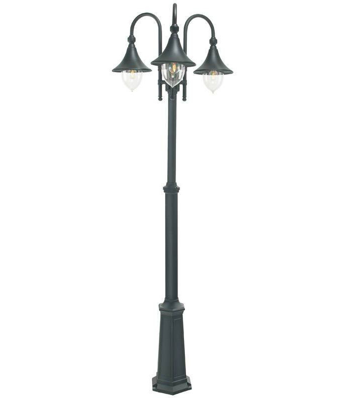 Outdoor Triple Lamp Post, E27