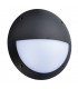 Integrated LED Outdoor Microwave Wall Light Matt Black Textured, Opal IP65