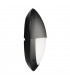 Integrated LED Outdoor Microwave Wall Light Matt Black Textured, Opal IP65