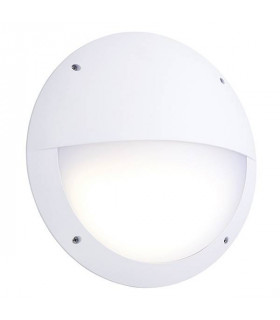 Integrated LED Outdoor Microwave Wall Light Matt White Textured, Opal IP65