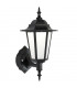 Integrated LED 1 Light Outdoor Wall Lantern Matt Black Textured, Frosted IP44