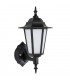 Integrated LED 1 Light Outdoor Wall Lantern Matt Black Textured, Frosted IP44