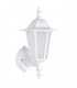 Integrated LED 1 Light Outdoor Wall Lantern Matt White Textured, Frosted IP44