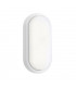 Integrated LED Outdoor Medium Wall Light Matt White Textured, Opal IP54