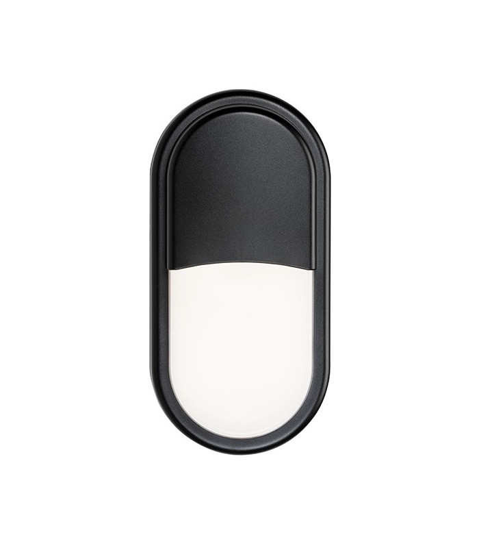 Integrated LED Outdoor Medium Wall Light Matt White Textured, Opal IP54