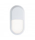 Integrated LED Outdoor Medium Wall Light Matt White Textured, Opal IP54