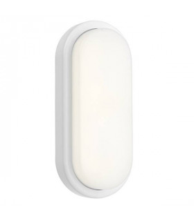 Integrated LED Outdoor Large Wall Light Matt White Textured, Opal IP54