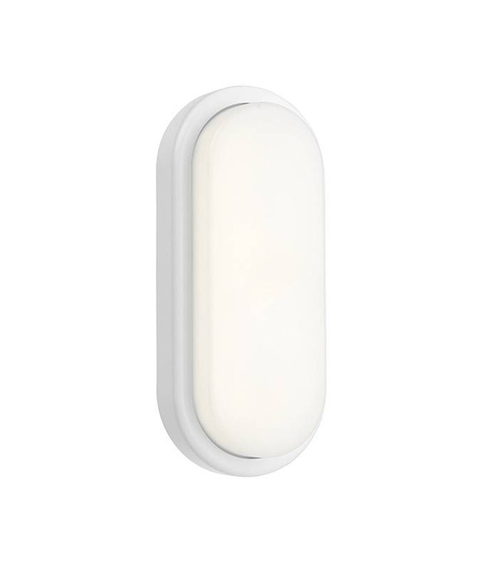 Integrated LED Outdoor Large Wall Light Matt White Textured, Opal IP54