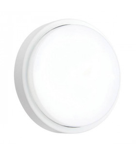 Integrated LED Outdoor Wall Light Matt White Textured, Opal IP54