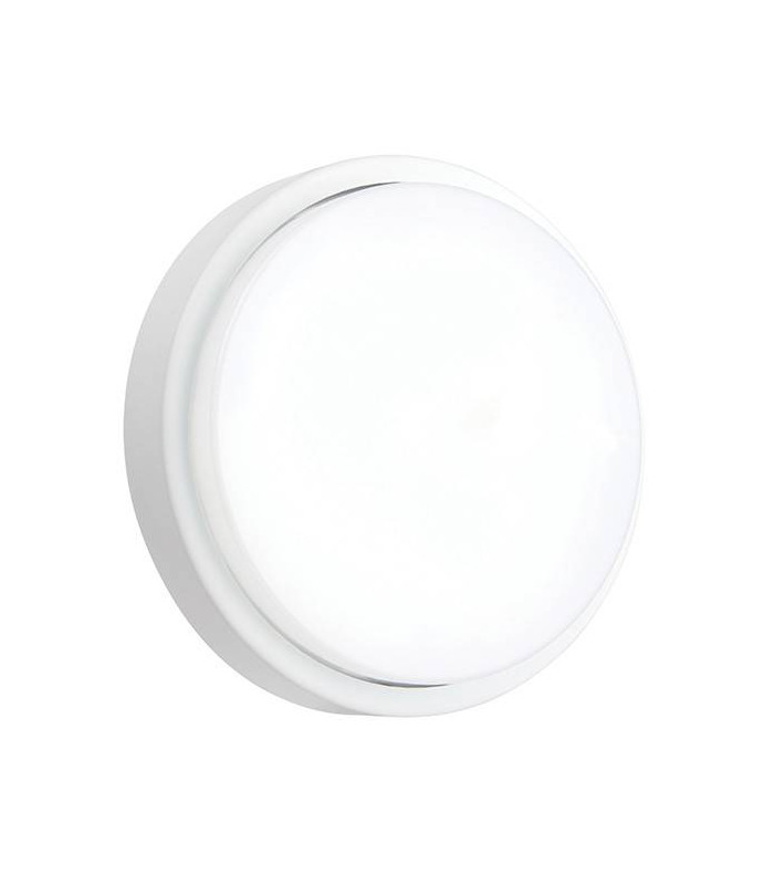 Integrated LED Outdoor Wall Light Matt White Textured, Opal IP54