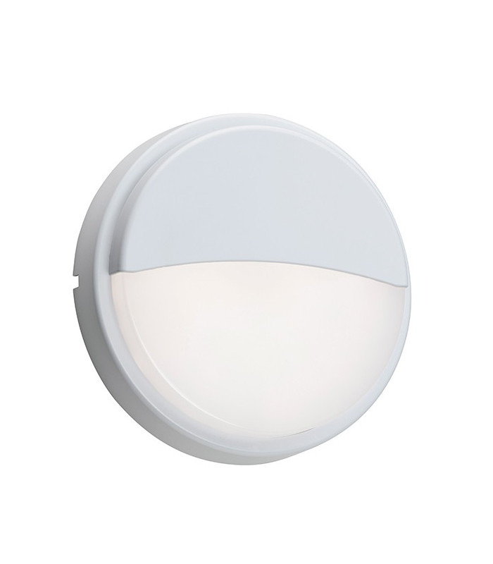 Integrated LED Outdoor Wall Light Matt White Textured, Opal IP54