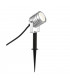 Integrated LED 1 Light Outdoor Spike Light Silver Anodised, Frosted IP65