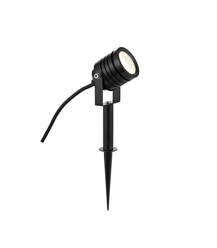 Integrated LED 1 Light Outdoor Spike Light Black Anodised, Frosted IP65