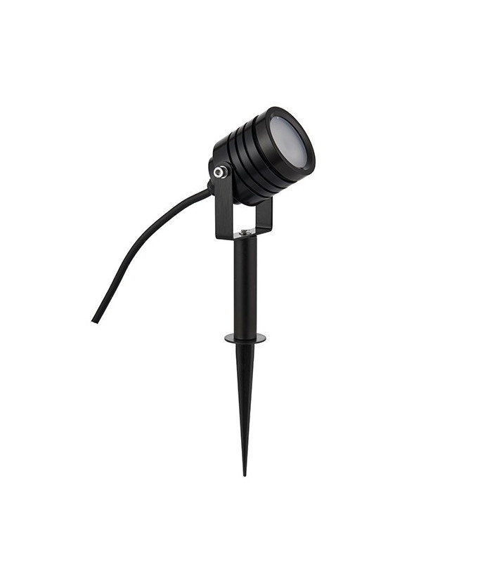 Integrated LED 1 Light Outdoor Spike Light Black Anodised, Frosted IP65