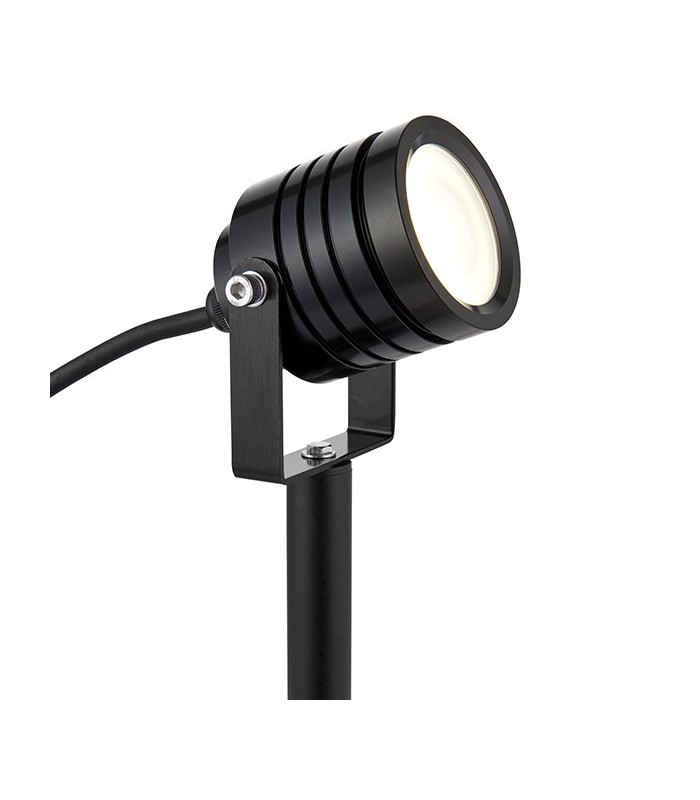 Integrated LED 1 Light Outdoor Spike Light Black Anodised, Frosted IP65