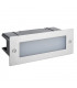 Integrated LED Outdoor Recessed Light Marine Grade Brushed Stainless Steel, Frosted IP44