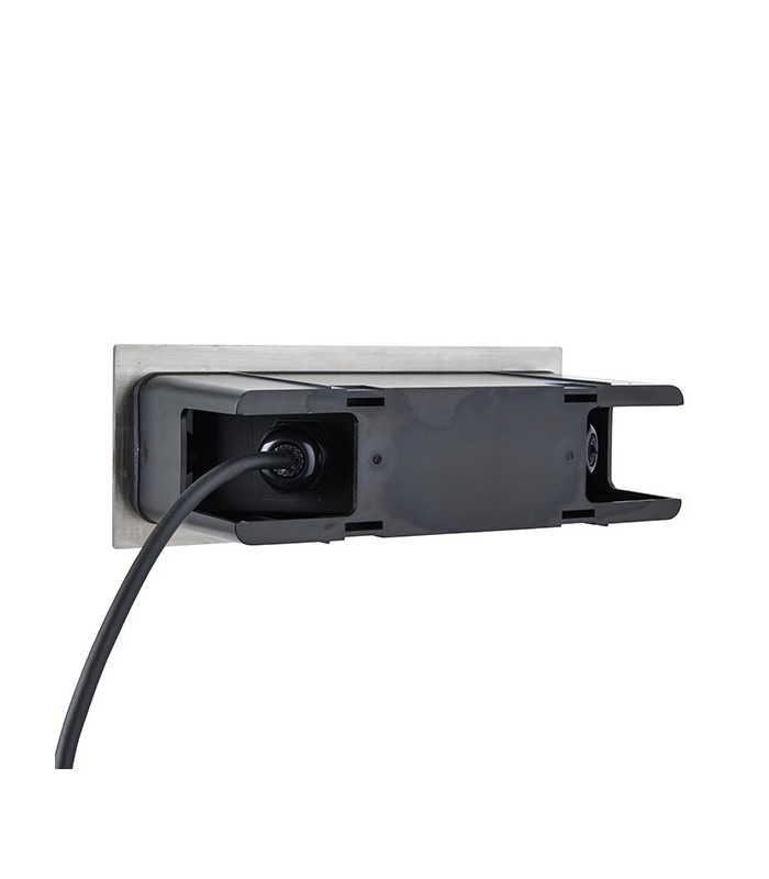 Integrated LED Outdoor Recessed Light Marine Grade Brushed Stainless Steel, Frosted IP44